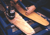 Close-up of smooth cutting