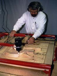 JB using the carver to duplicate a guitar